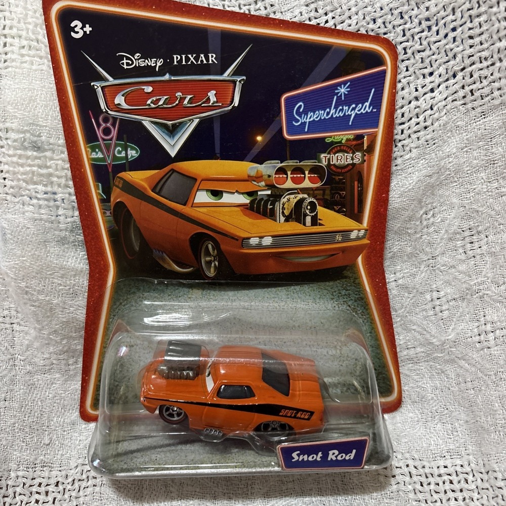 Disney Pixar Cars Supercharged Snot Rod orange car Mattel BRAND NEW